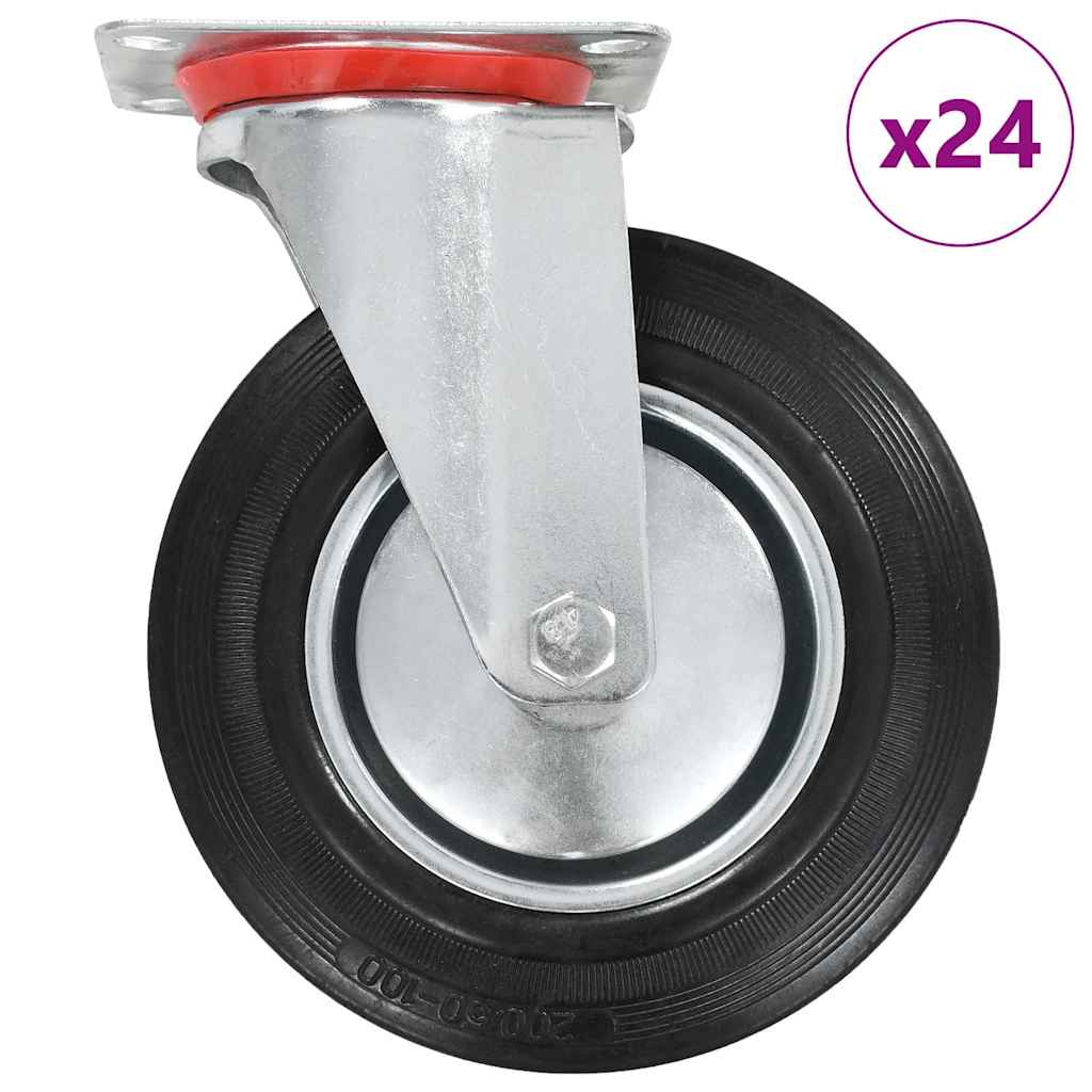 vidaXL Swivel Casters 4 pcs 200 mm