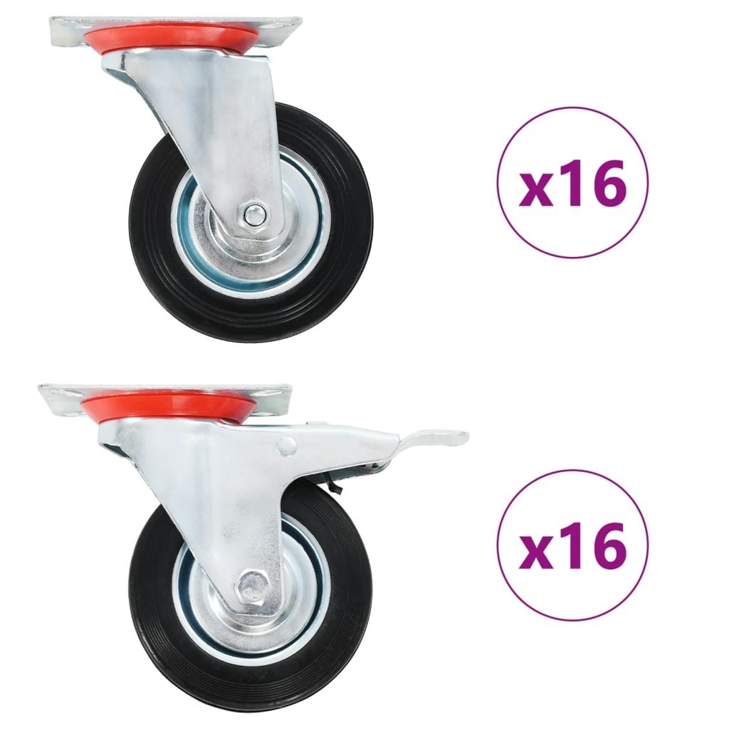 vidaXL Swivel Casters 4 pcs 100 mm