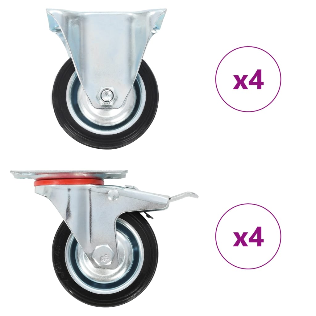 vidaXL Wielen 4 st 75 mm
