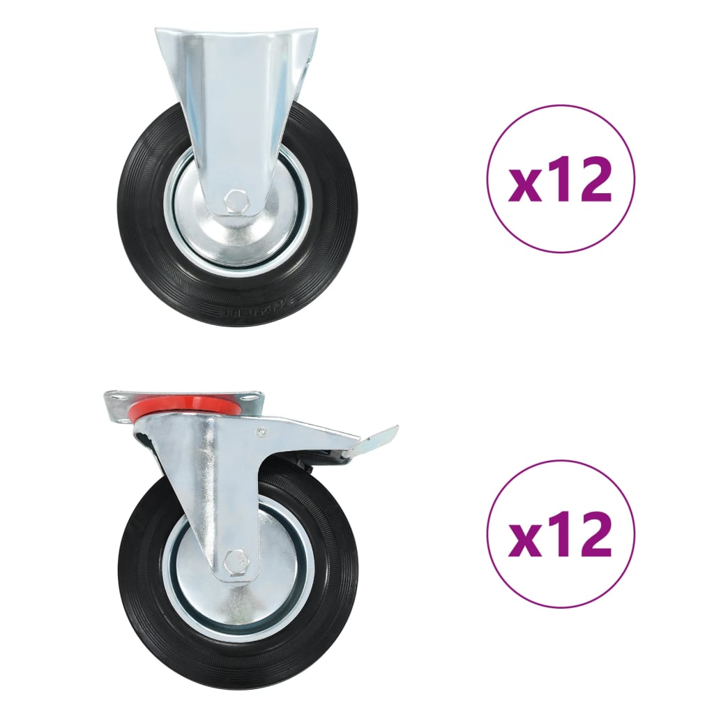 vidaXL Wheels 4 pcs 200 mm