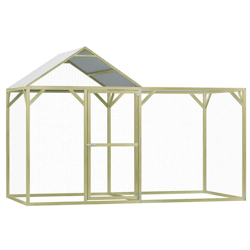 vidaXL Kippenhok 1,5x1,5x2 m geïmpregneerd grenenhout