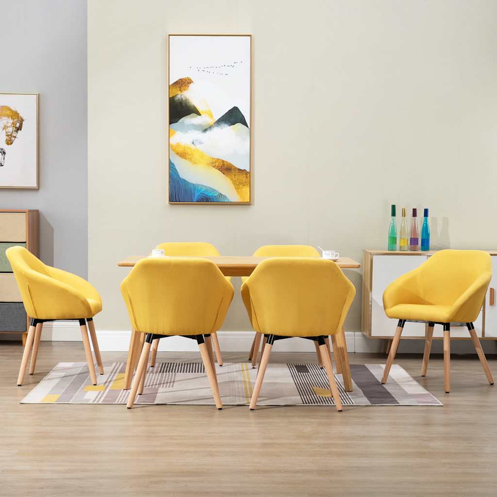 vidaXL Eetkamerstoelen 4 st stof donkergrijs