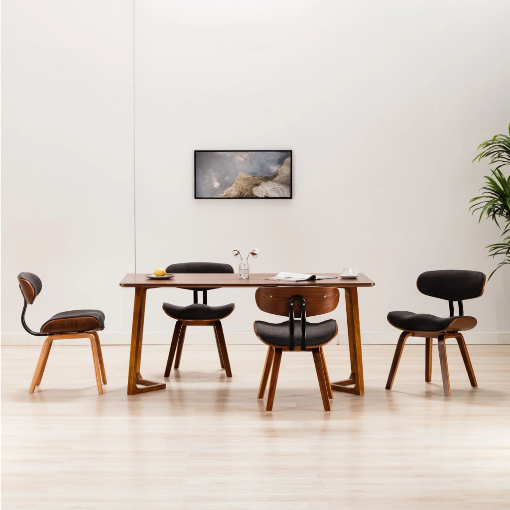 vidaXL Eetkamerstoelen 2 st gebogen hout et kunstleer
