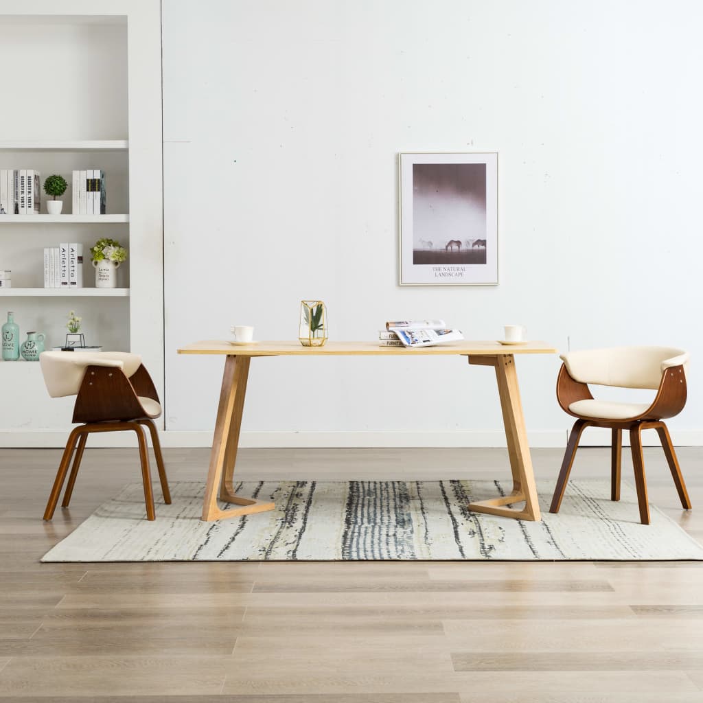 vidaXL Dining Chair Bentwood and Faux Leather