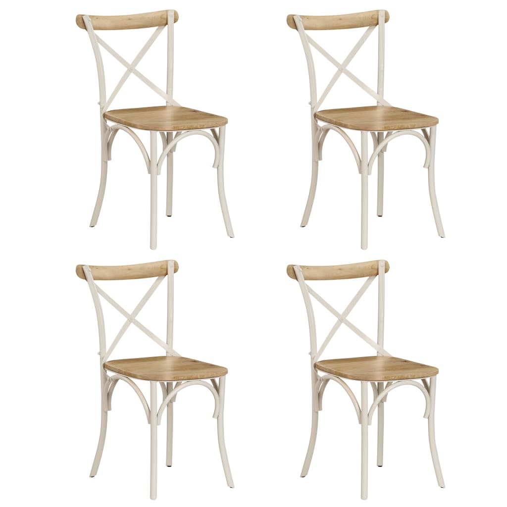 vidaXL Eetkamerstoelen 2 st massief gerecycled hout
