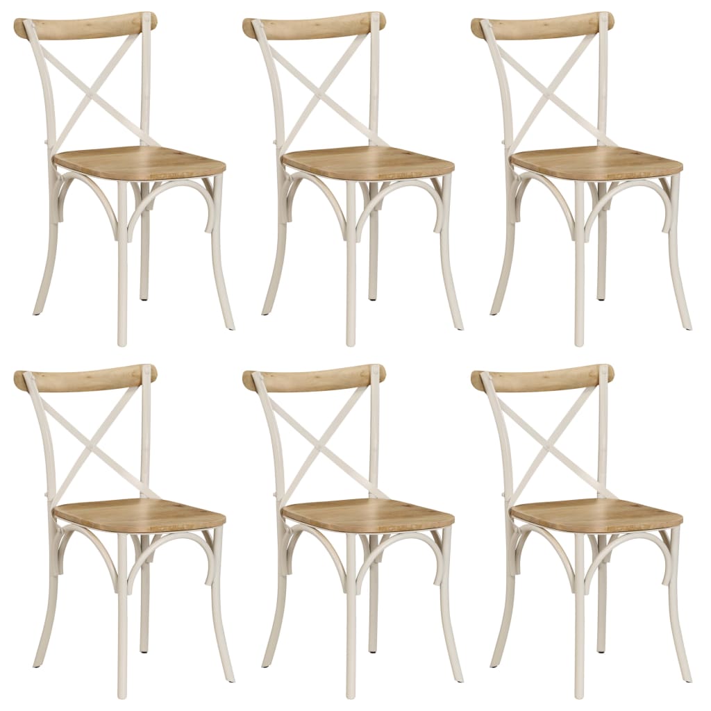 vidaXL Eetkamerstoelen 2 st massief gerecycled hout