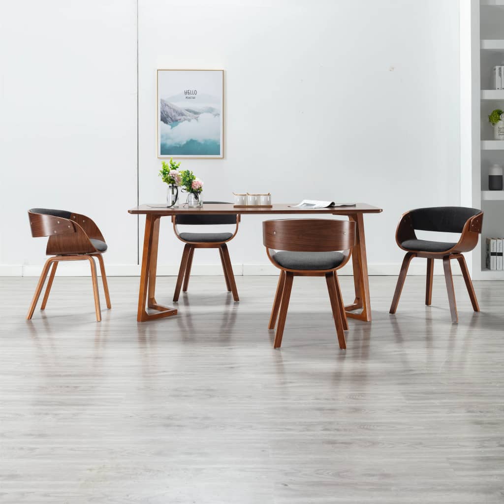 vidaXL Dining Chair Bentwood and Faux Leather