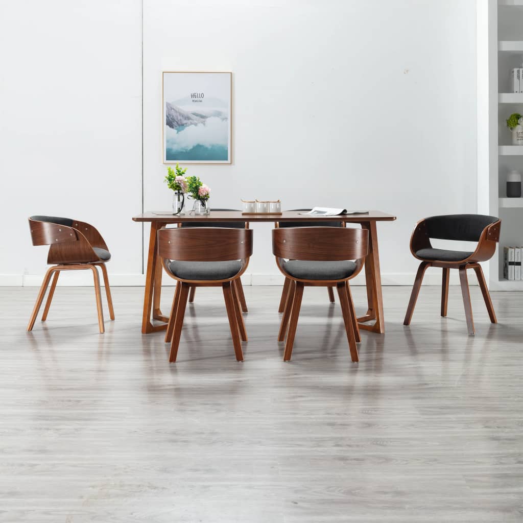 vidaXL Dining Chair Bentwood and Faux Leather