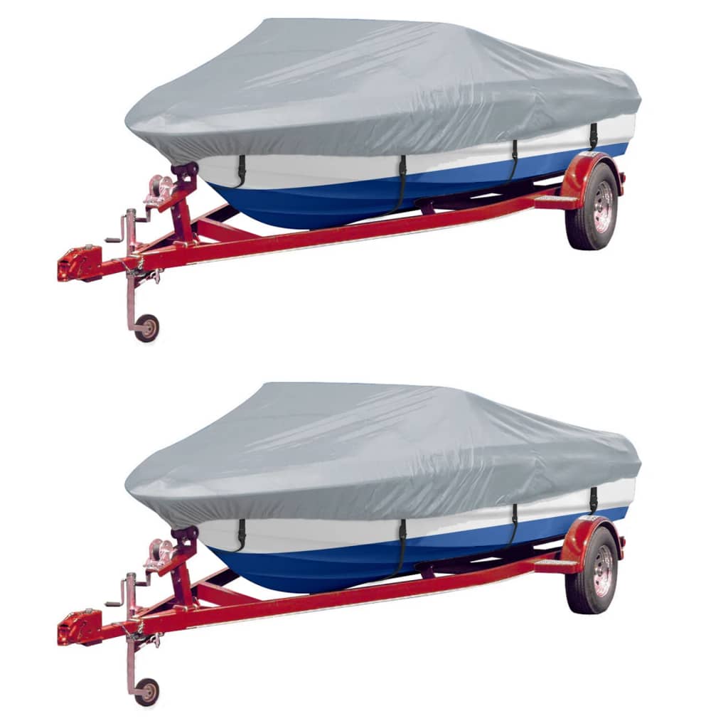vidaXL Boat Covers 2 pcs 427-488x173 cm grey