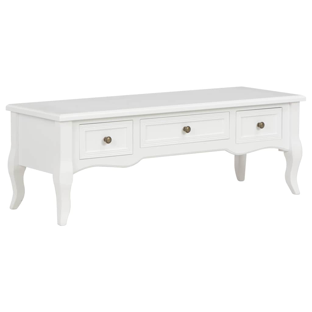 vidaXL TV cabinet 100x35x35 cm solid pine wood white