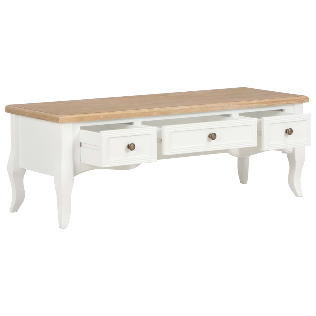 vidaXL TV cabinet 100x35x35 cm solid pine wood white