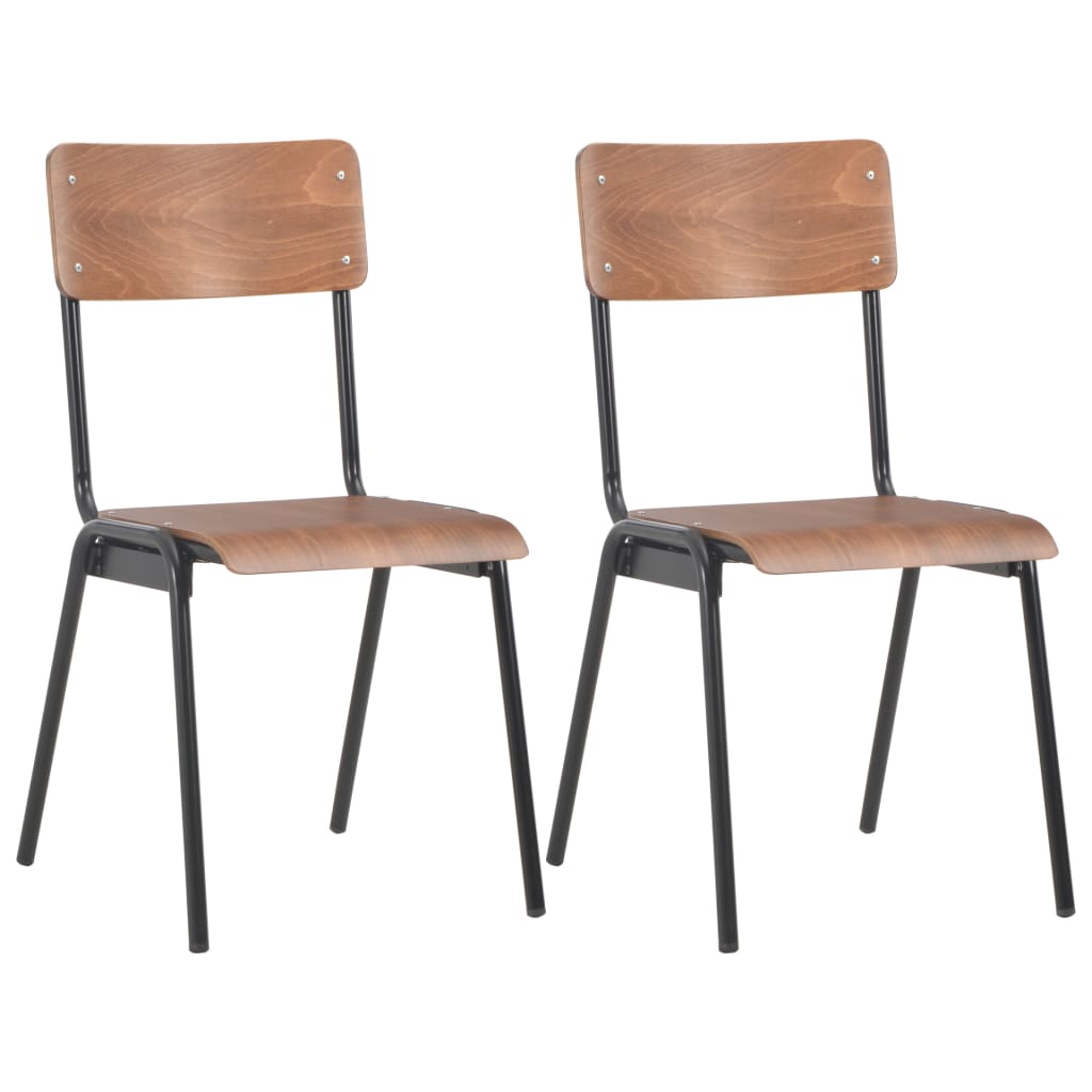 vidaXL Eetkamerstoelen 6 st multiplex marron