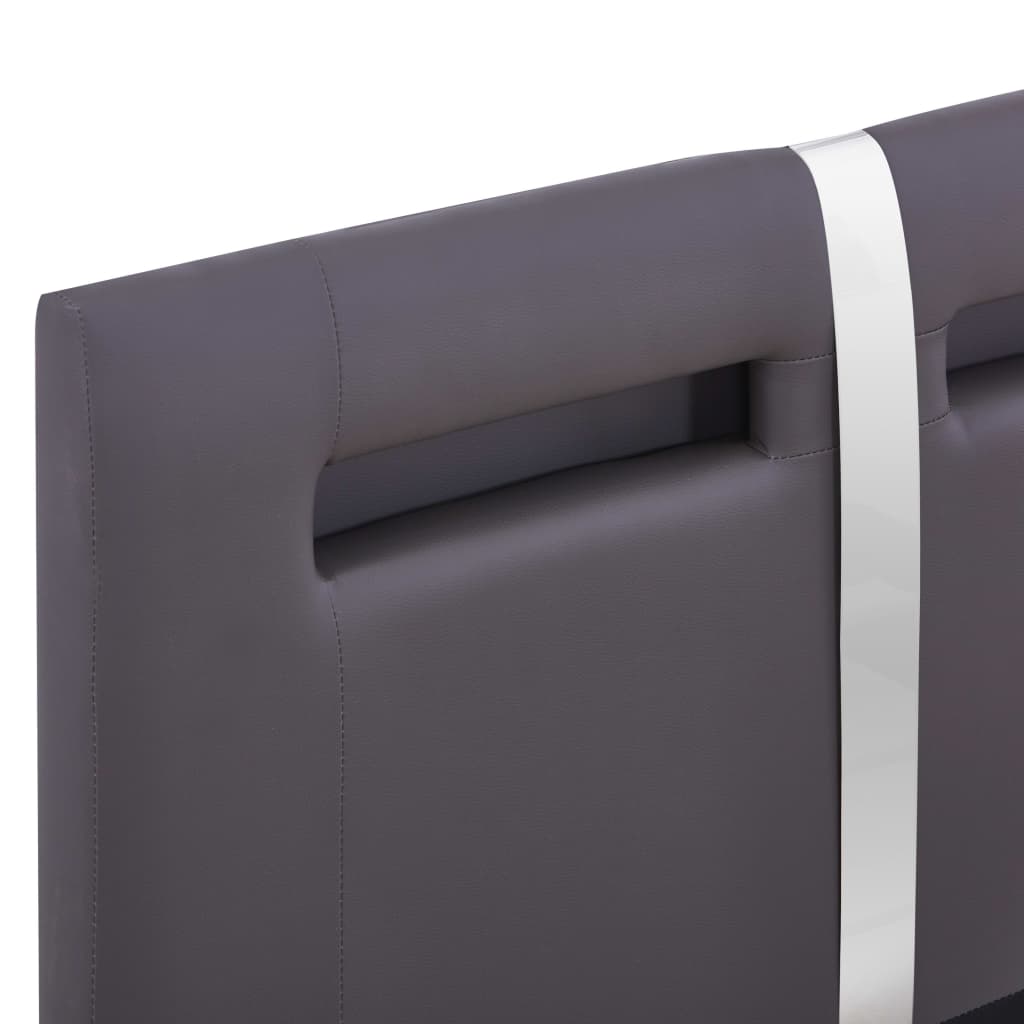 vidaXL Bedframe met LED kunstleer wit 90x200 cm