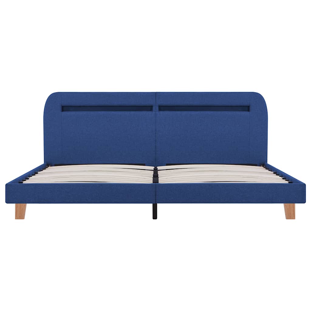 vidaXL Bedframe met LED stof donkergrijs 180x200 cm