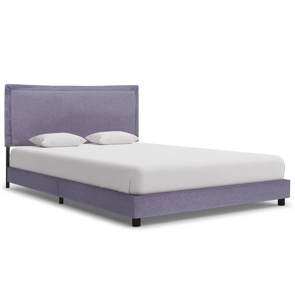 vidaXL Bed Frame Fabric Light Grey 140x200 cm