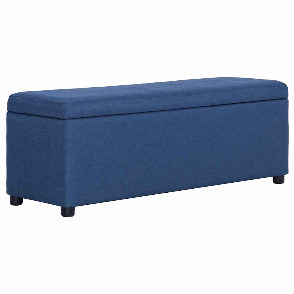 vidaXL Bankje met opbergvak 116 cm polyester lichtgrijs