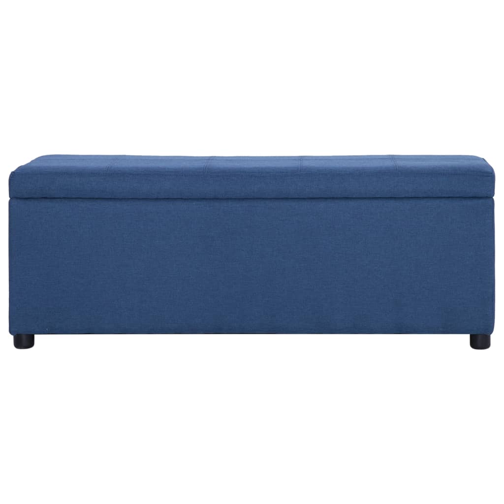 vidaXL Bankje met opbergvak 116 cm polyester lichtgrijs