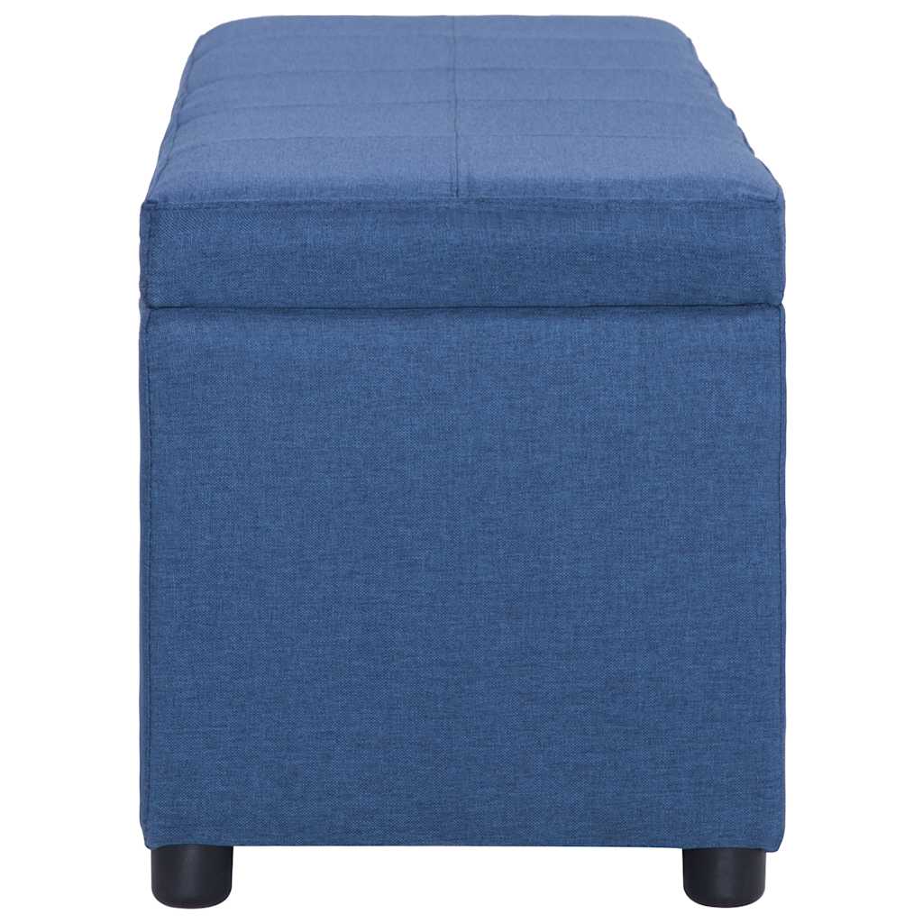 vidaXL Bankje met opbergvak 116 cm polyester lichtgrijs