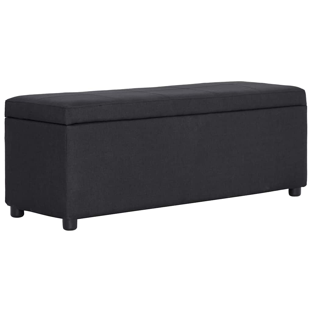 vidaXL Bankje met opbergvak 116 cm polyester lichtgrijs