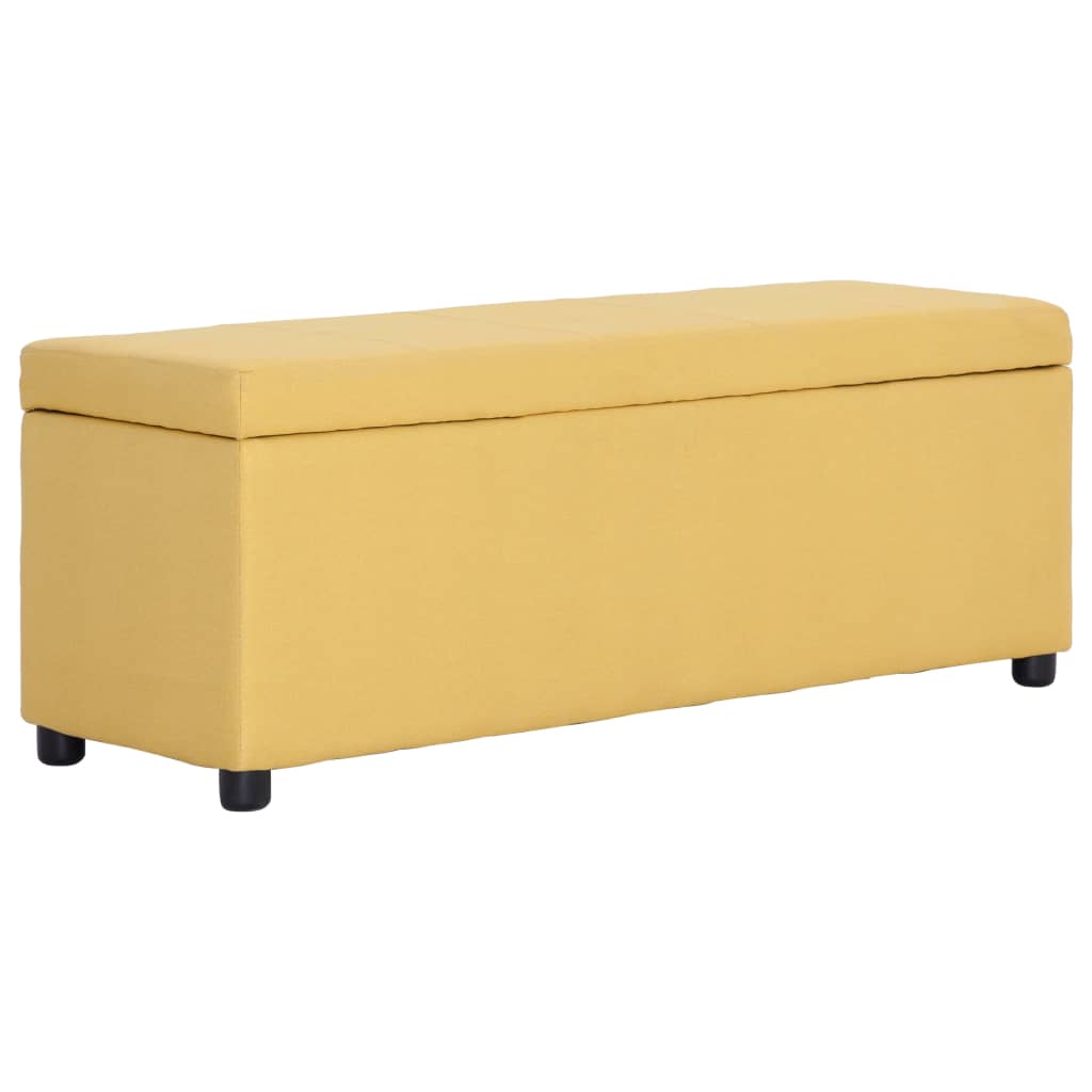 vidaXL Bankje met opbergvak 116 cm polyester lichtgrijs