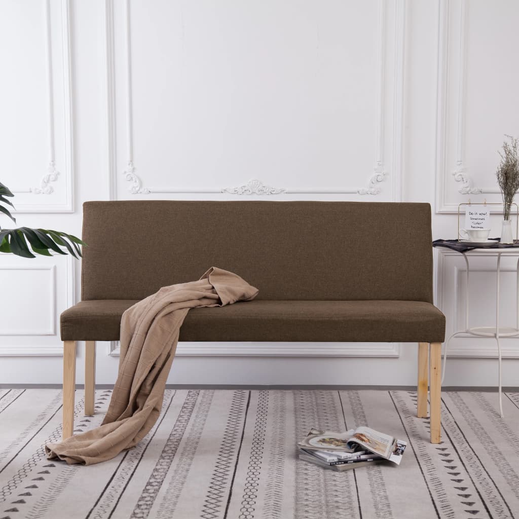 vidaXL Bench 139.5 cm polyester dark grey