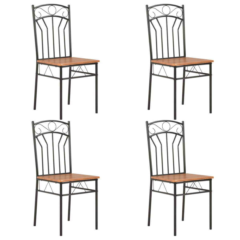 vidaXL Eetkamerstoelen 6 st MDF bruin