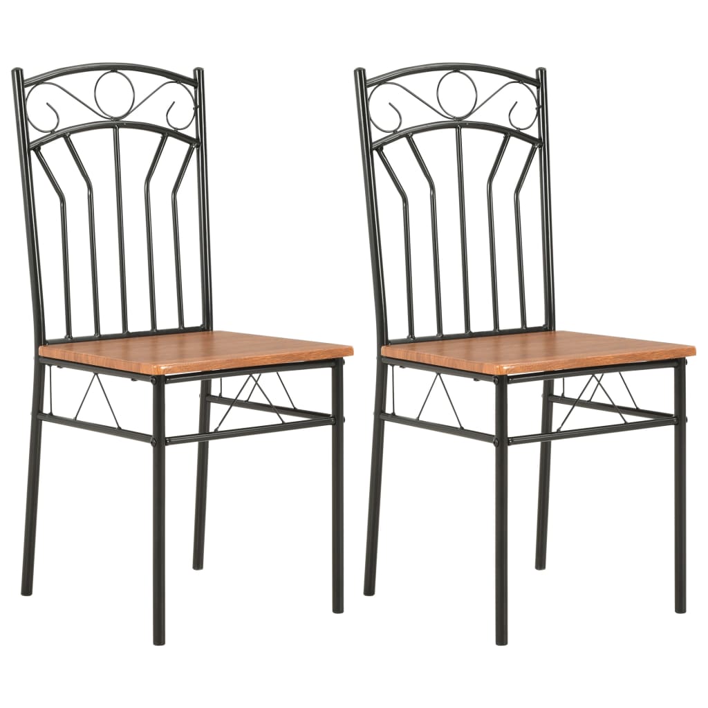 vidaXL Eetkamerstoelen 6 st MDF bruin