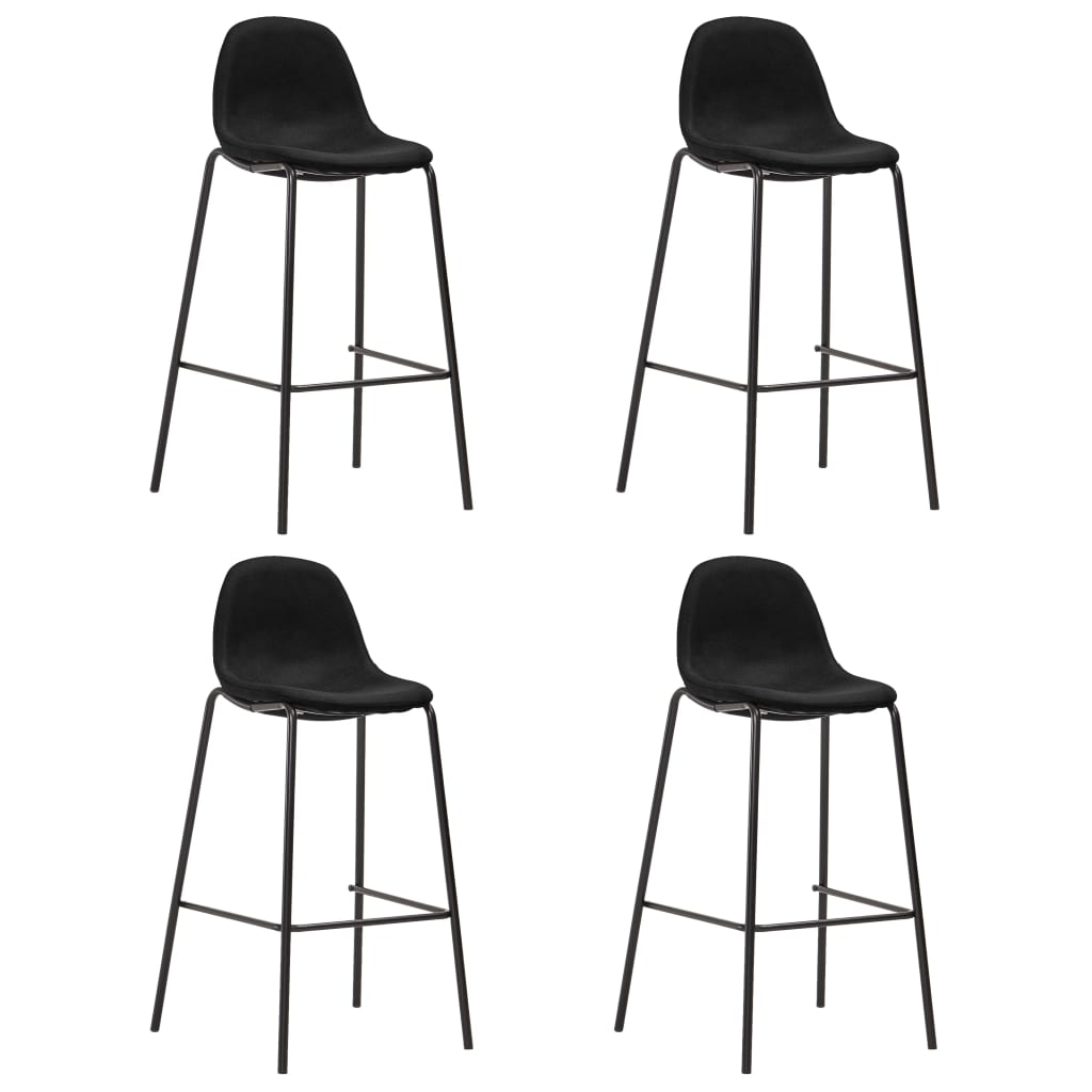 vidaXL Barstoelen 6 stof noir