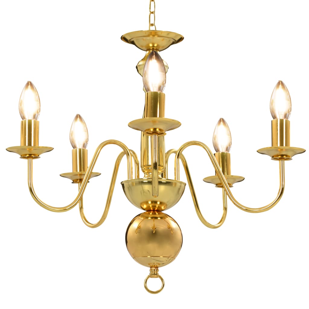 vidaXL Chandelier 5xE14 antique white