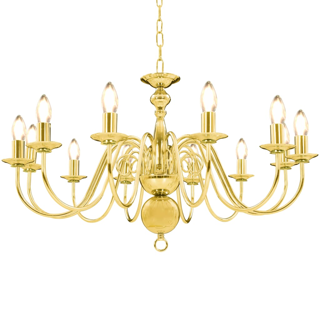 vidaXL Chandelier 12xE14 antique white
