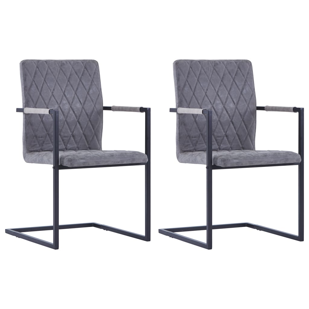 vidaXL Eetkamerstoelen 4 st kunstleer zwart