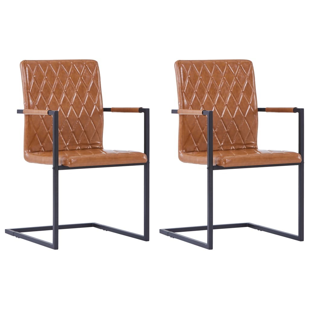 vidaXL Eetkamerstoelen 4 st kunstleer zwart
