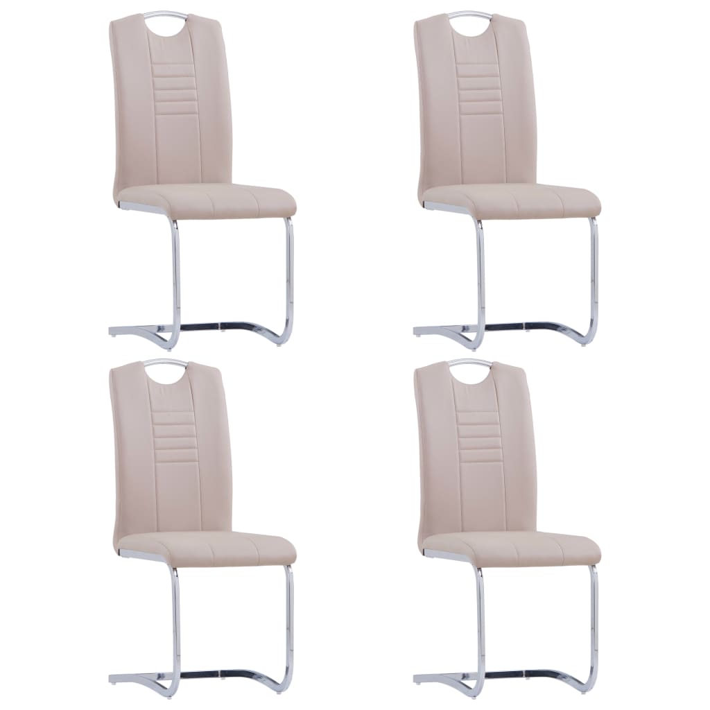 vidaXL Eetkamerstoelen 4 st art noir