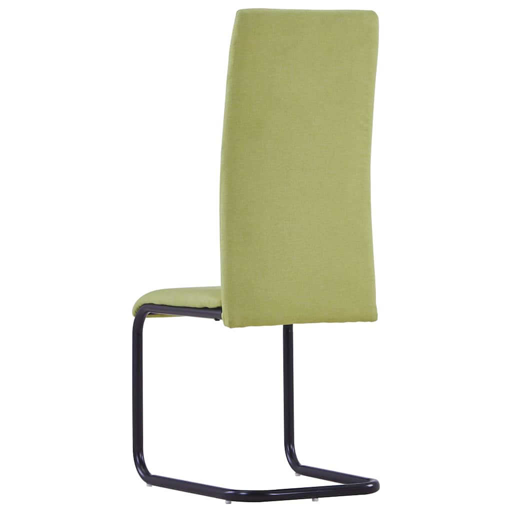 vidaXL Dining Chairs 4 pcs fabric green
