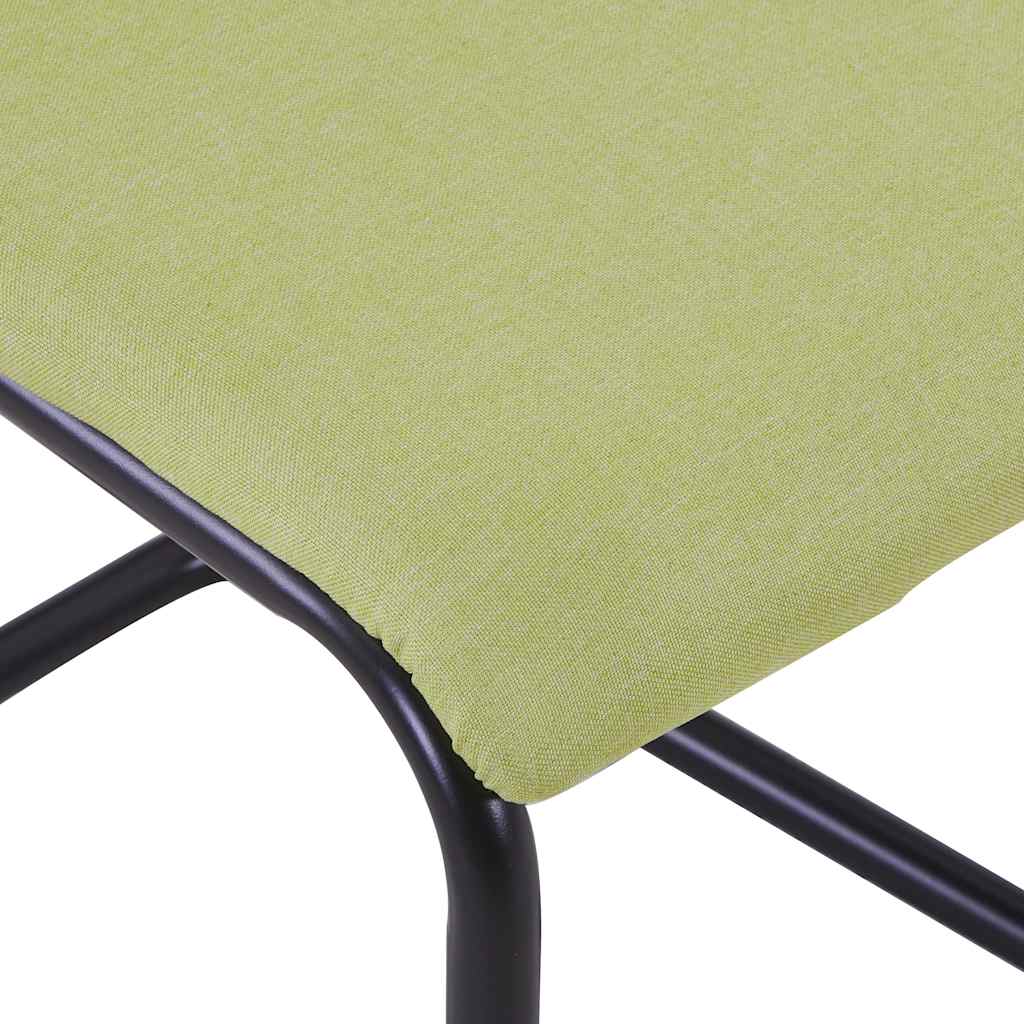 vidaXL Dining Chairs 4 pcs fabric green