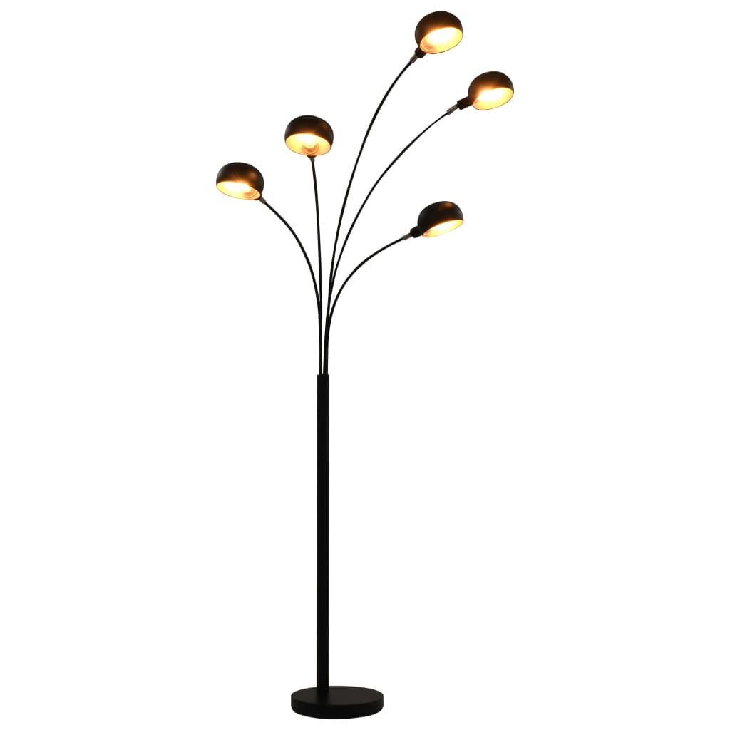 vidaXL Floor lamp 5xE14 200 cm silver