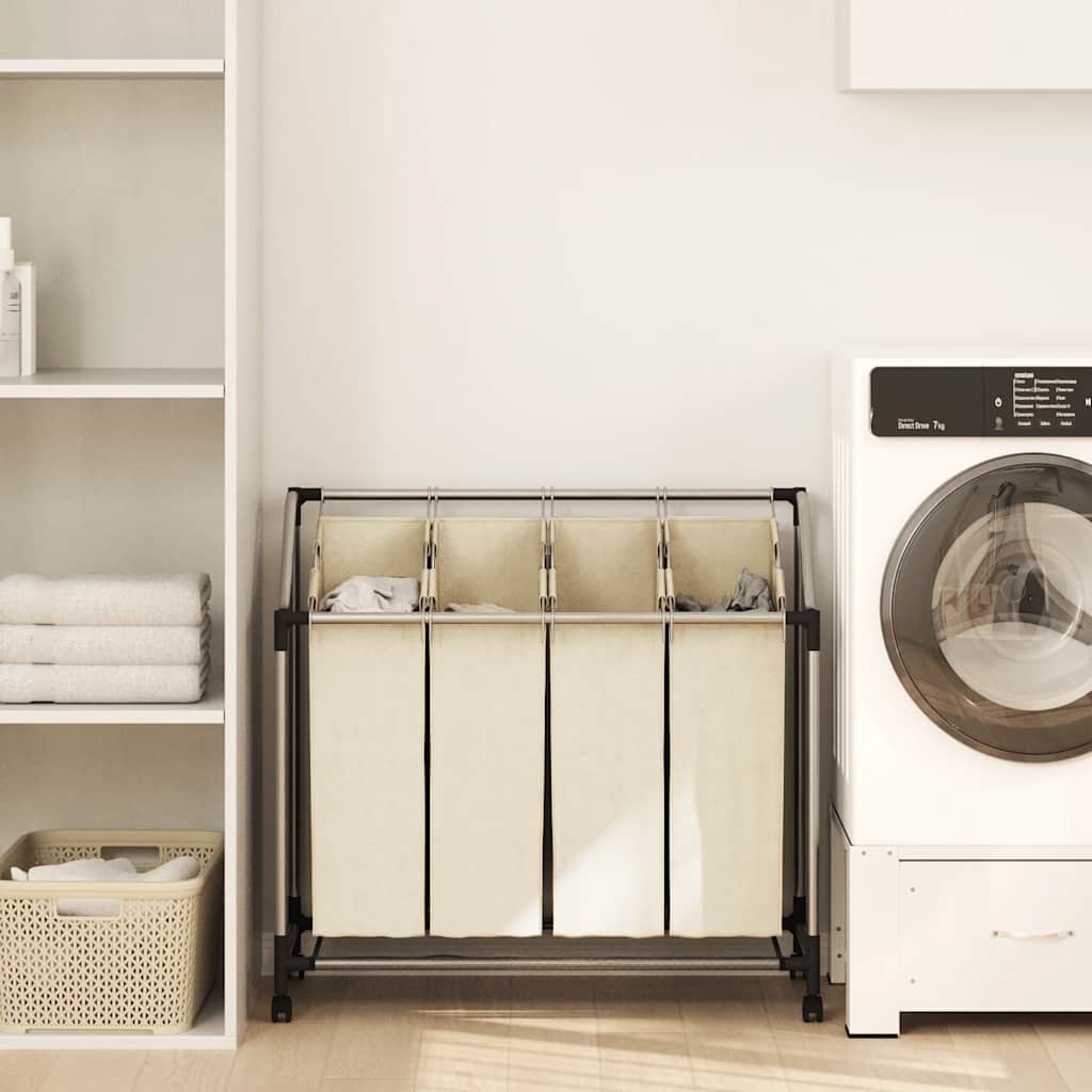 vidaXL Trieur d'eau avec 4 poches noires et grises