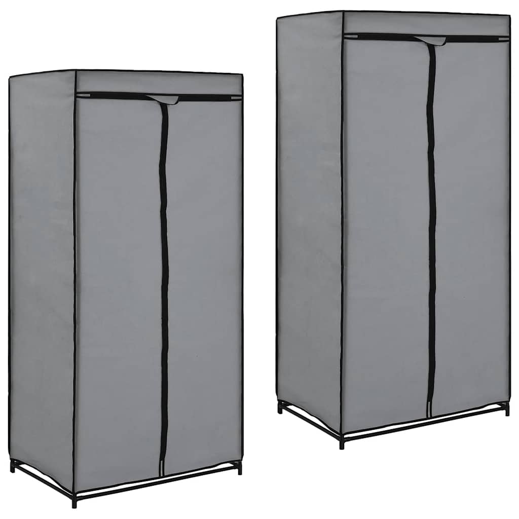 vidaXL Kledingkast 75x50x160 cm zwart
