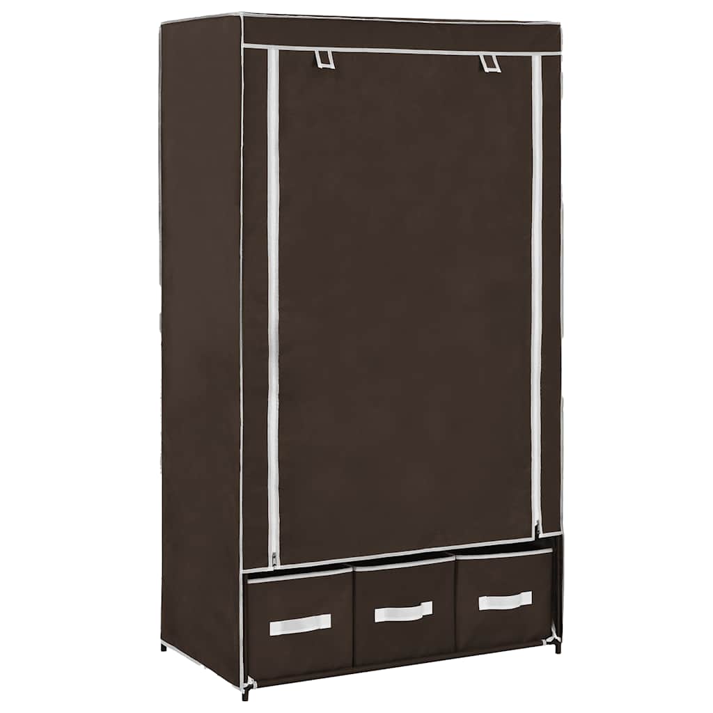 vidaXL Kledingkast 87x49x159 cm stof zwart