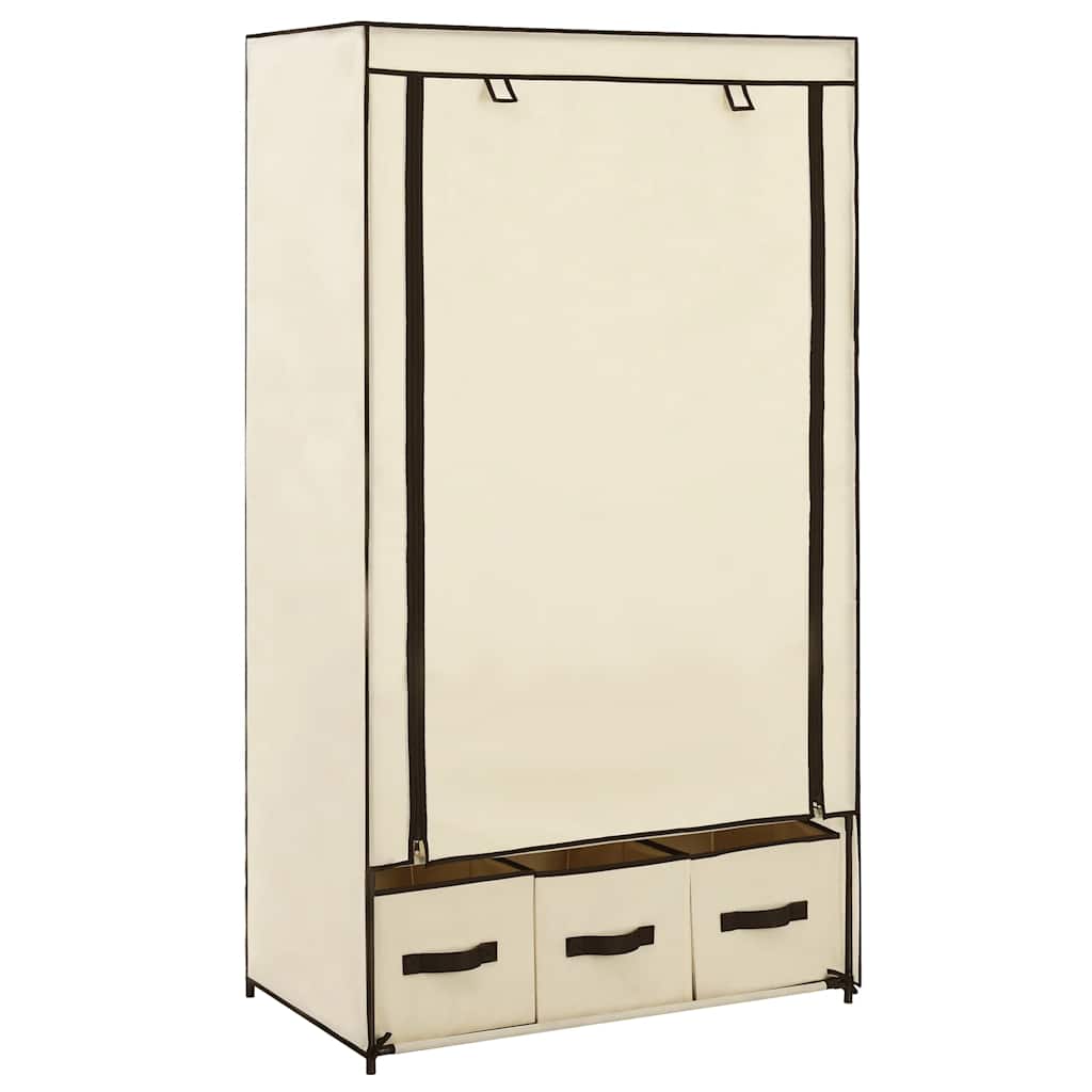 vidaXL Kledingkast 87x49x159 cm stof zwart