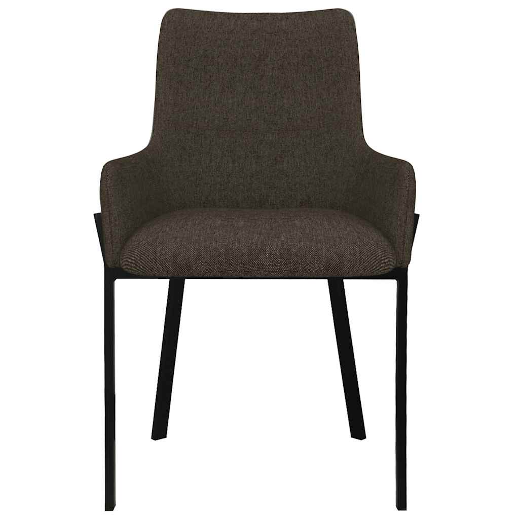 vidaXL Eetkamerstoelen 2 st stof bruin
