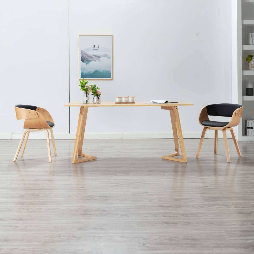 vidaXL Dining Chair Bentwood and Faux Leather