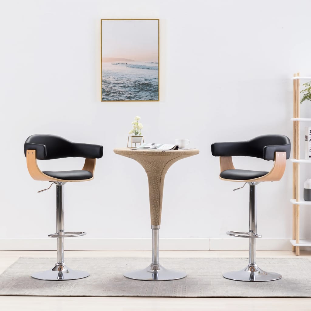 vidaXL Bar Stools 2 pcs artificial leather