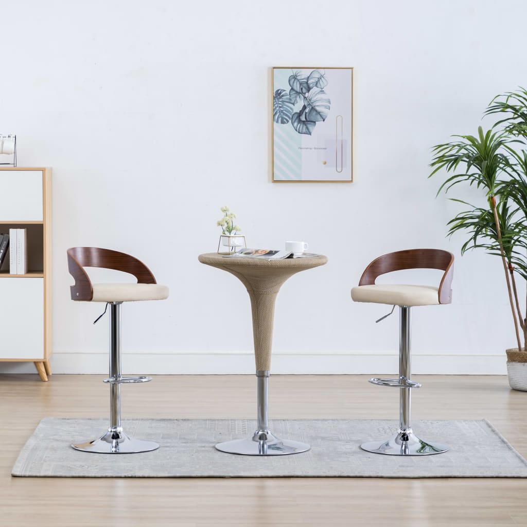 vidaXL Bar Stools 2 pcs Bentwood