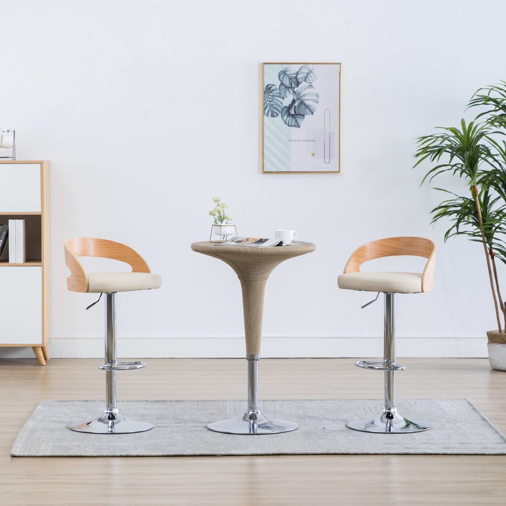 vidaXL Bar Stools 2 pcs Bentwood