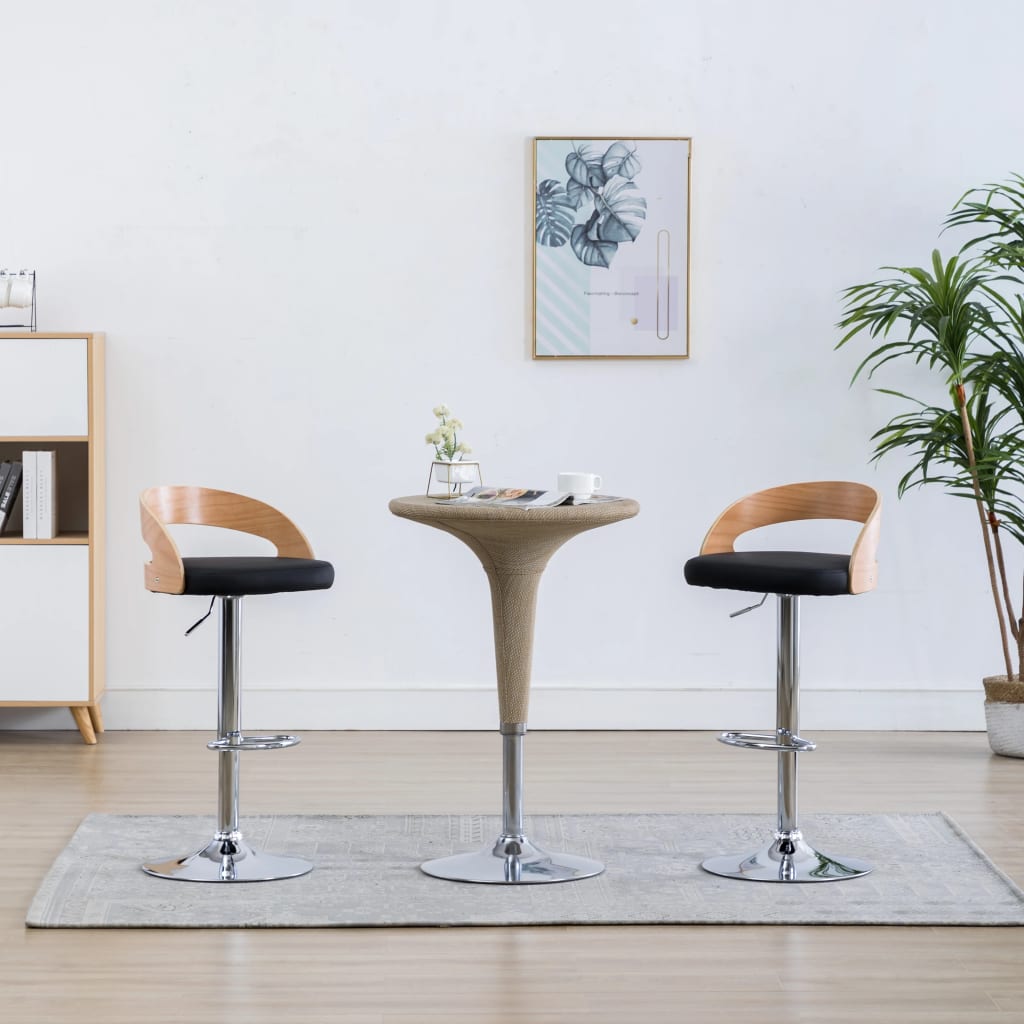 vidaXL Bar Stools 2 pcs Bentwood