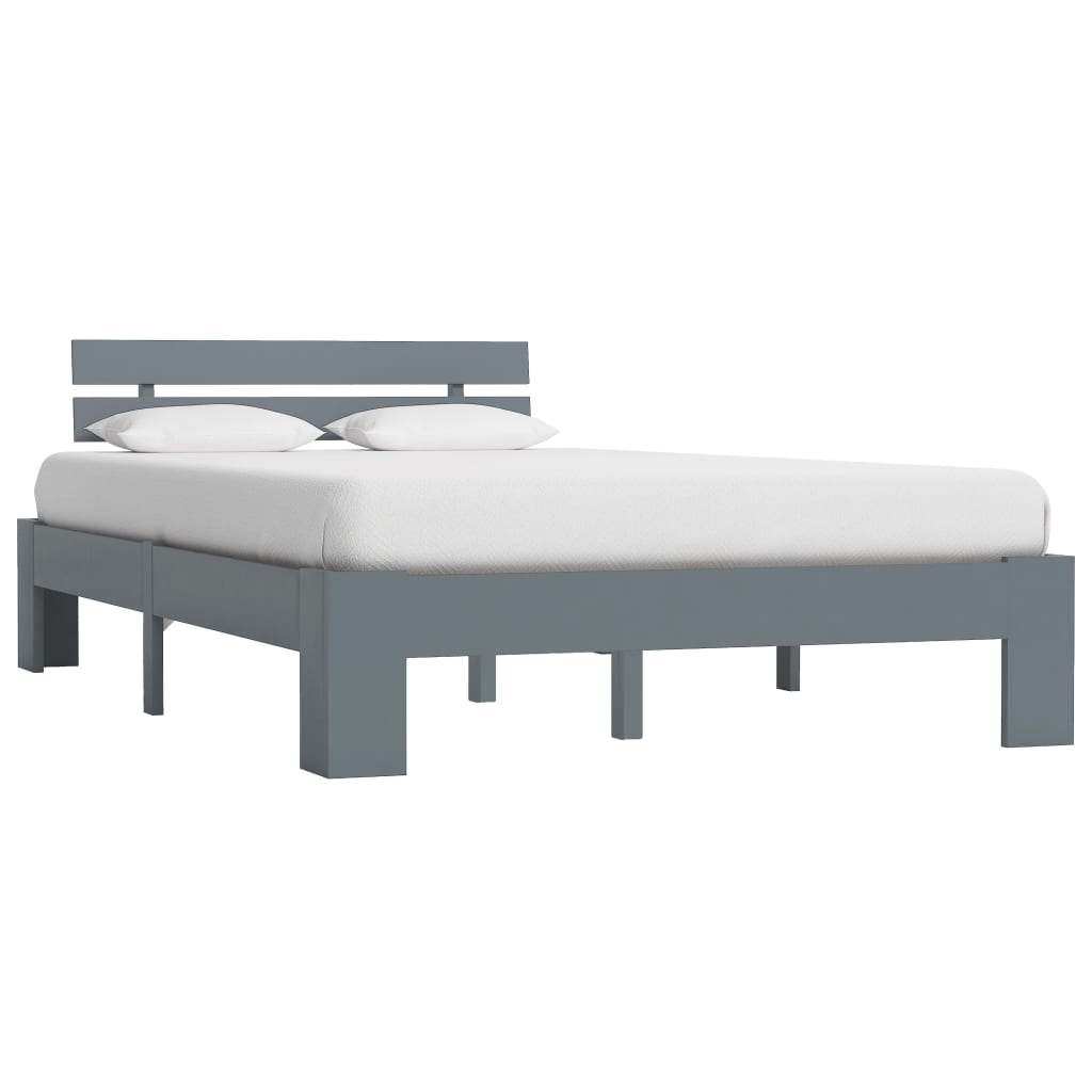 vidaXL Bed Frame Solid Pine Wood White 90x200 cm