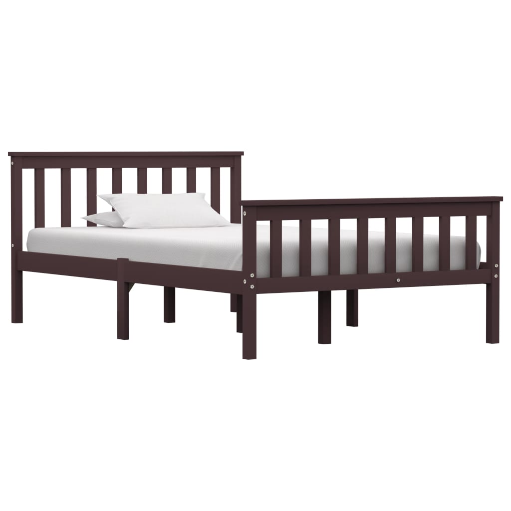 vidaXL Bedframe massief grenenhout wit 100x200 cm