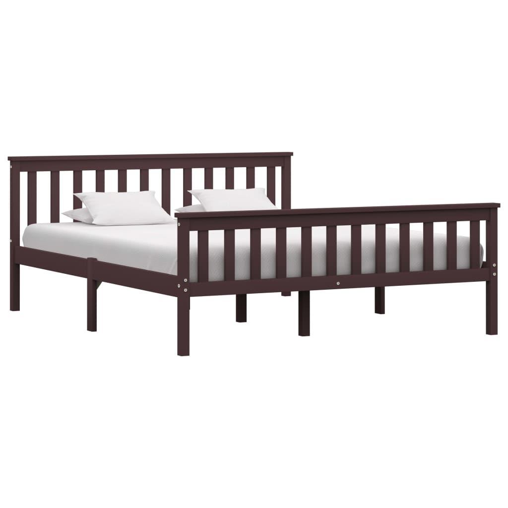 vidaXL Bedframe massief grenenhout wit 100x200 cm