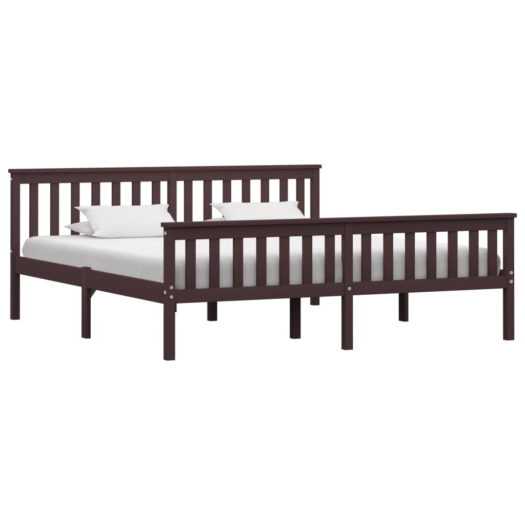 vidaXL Bedframe massief grenenhout wit 100x200 cm